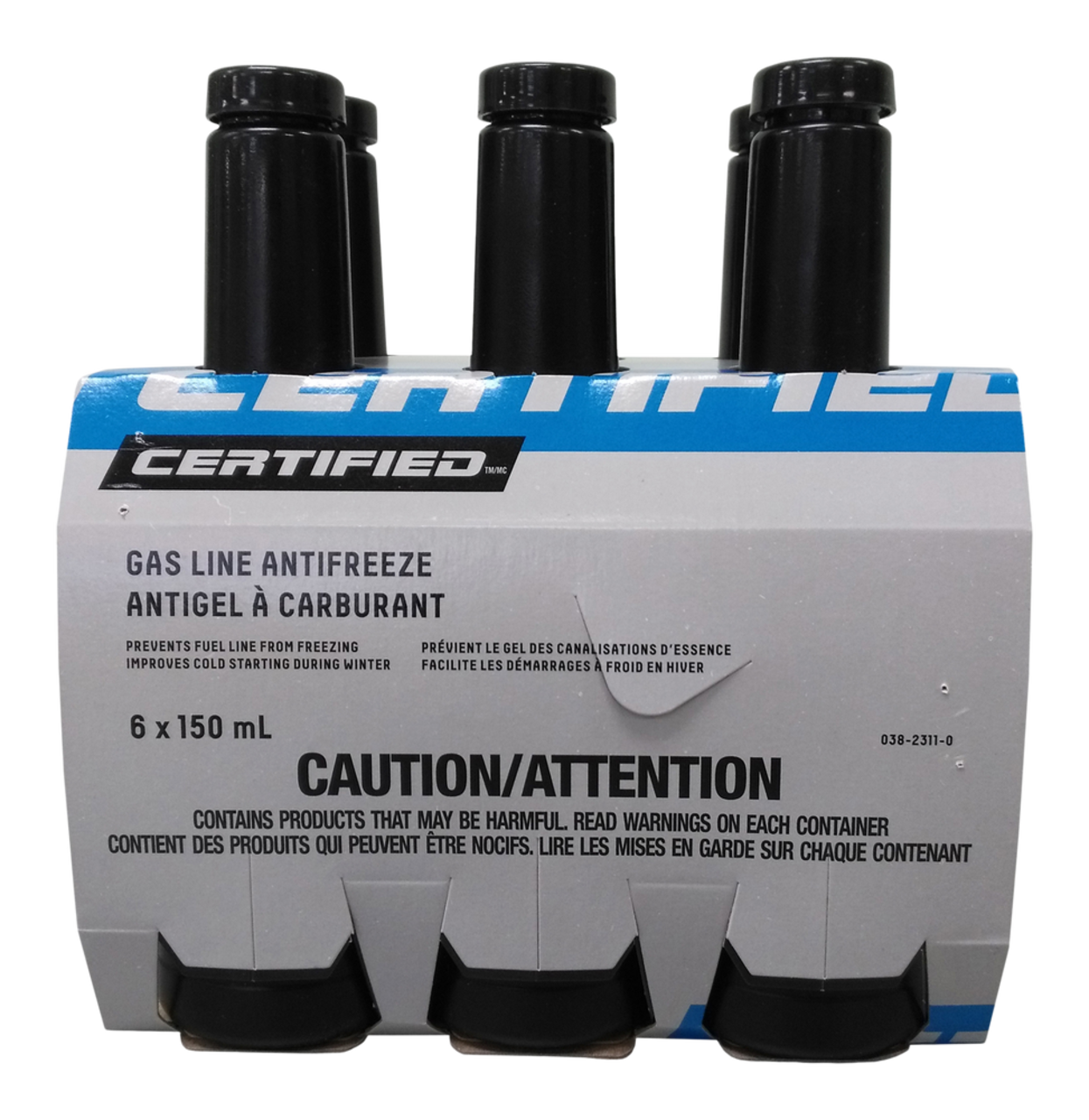Certified Gas Line Antifreeze, 6-pk, 150-mL,