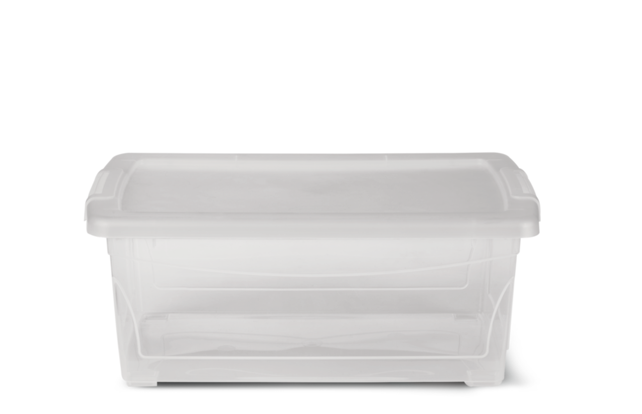 type A Clarity Transparent Storage Box with Lid, 15-L