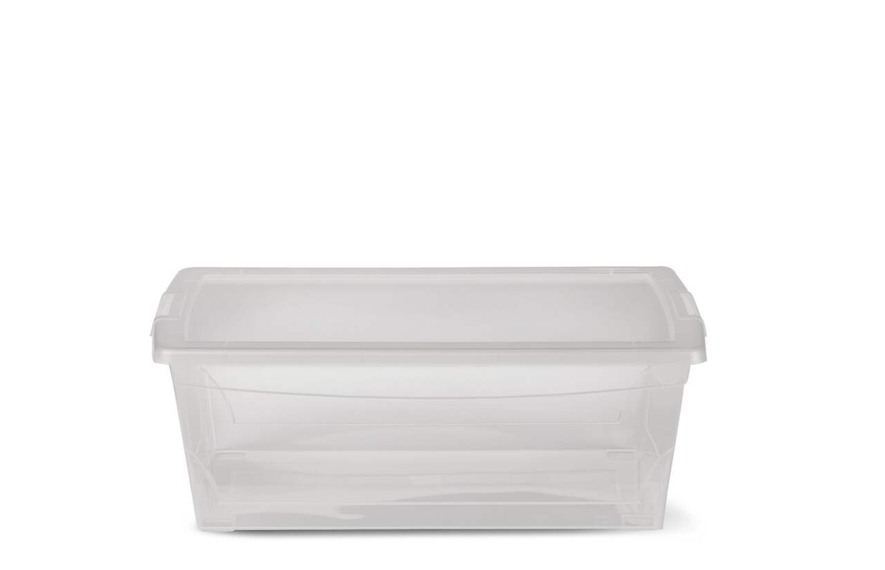 type A Clarity Transparent Storage Box with Lid, 9-L