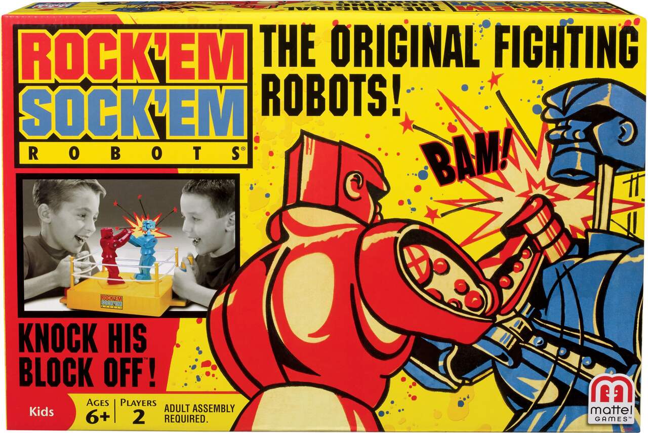 Mattel Rock 'Em Sock 'Em Robots® Classic Boxing Match Game for Kids, Ages 6+