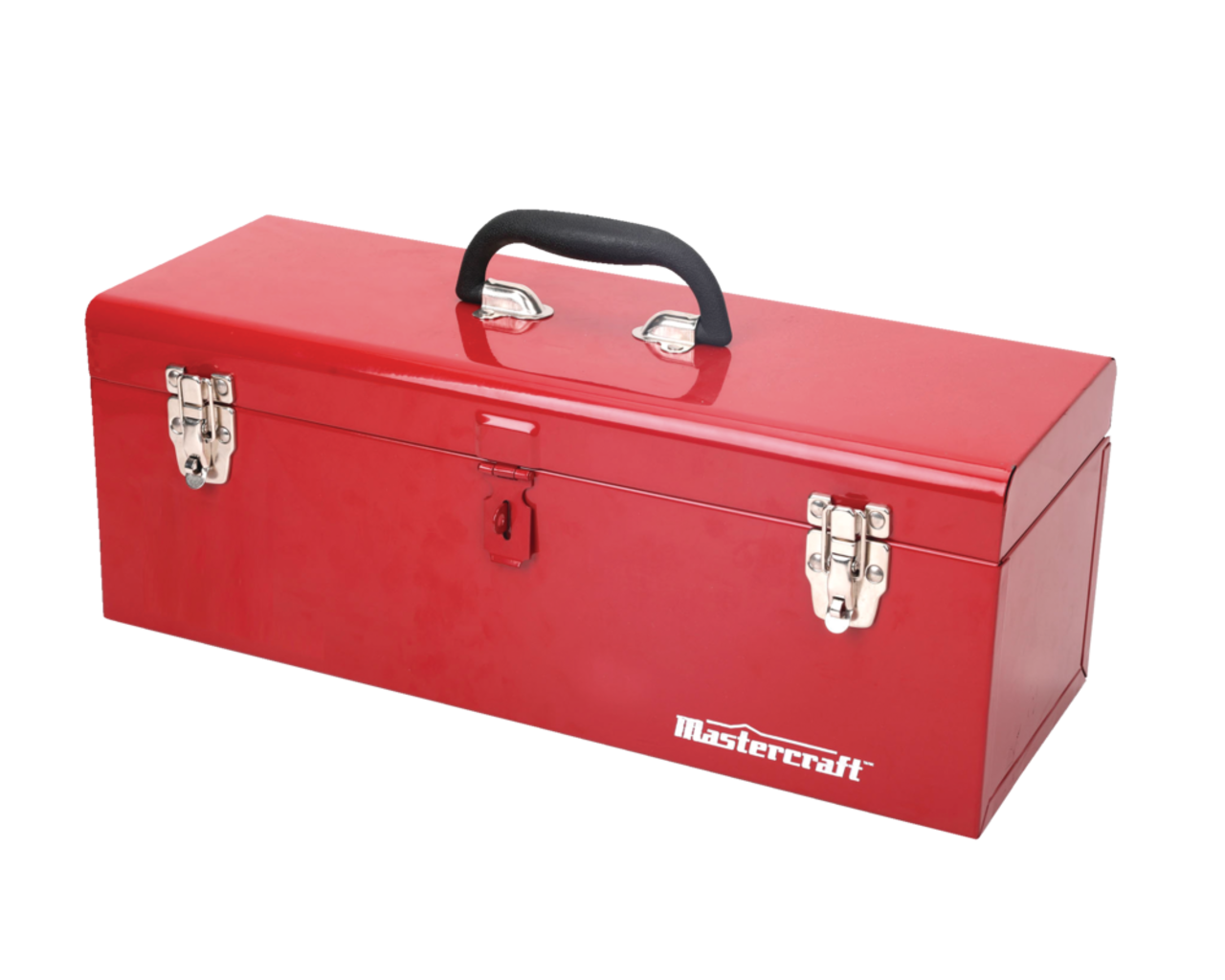 Mastercraft Portable Metal Hip Roof Tool Box w/ Removable Tray