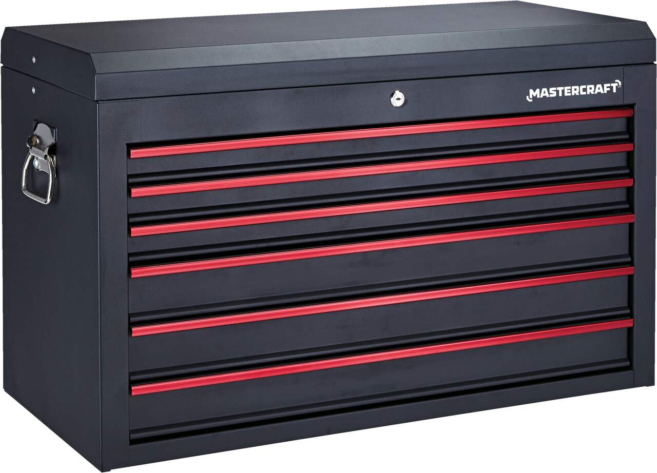 Mastercraft Tool Chest with 6 Drawers, Black, 36-in