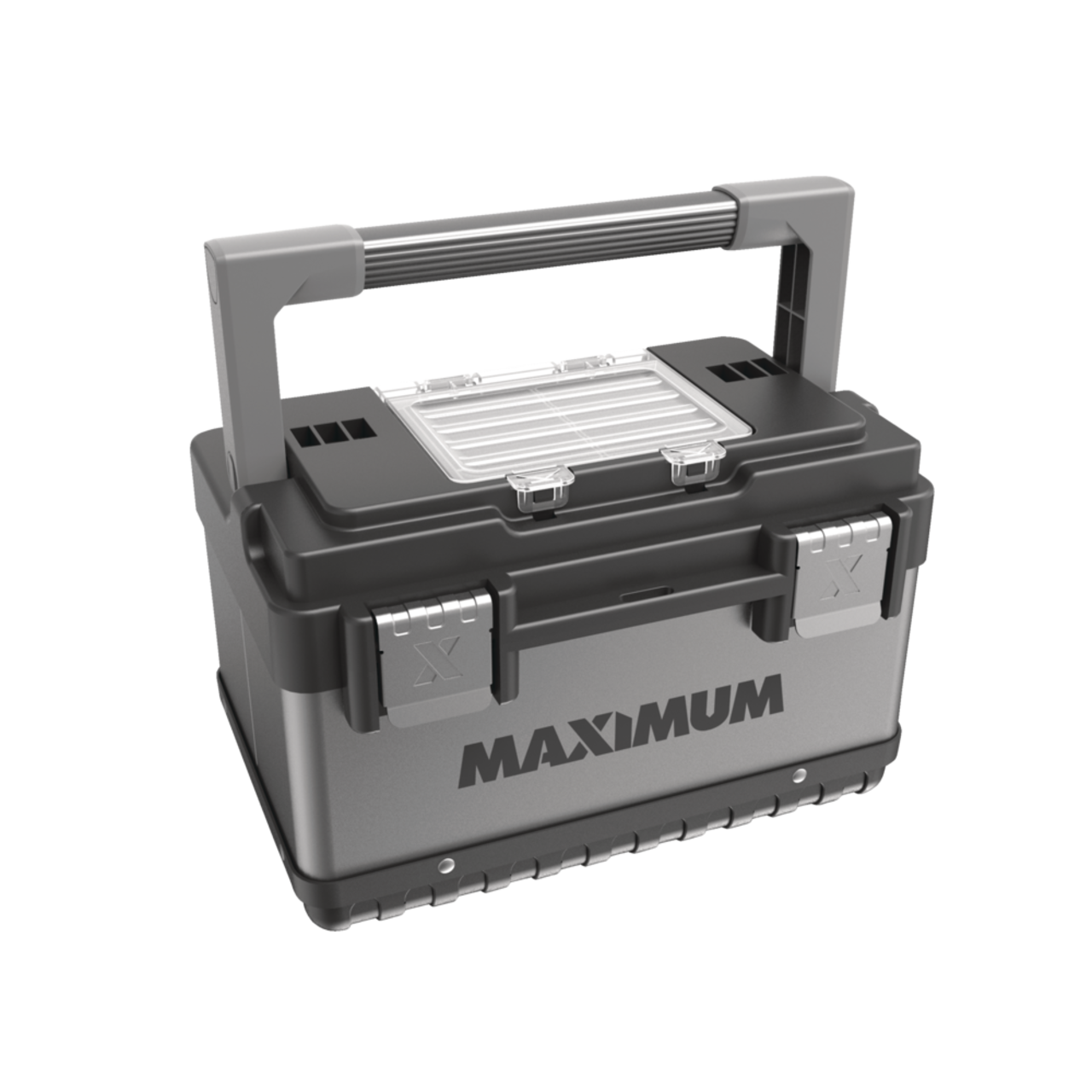 MAXIMUM Portable Plastic & Metal Tool Box w/ Removable Tray