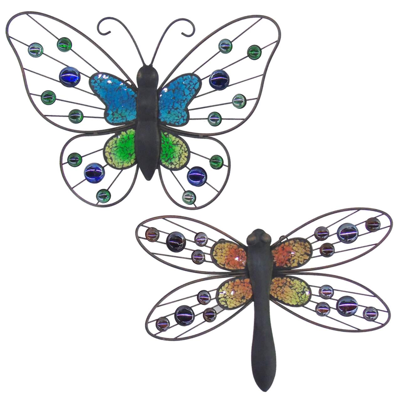 For Living Jewelled Butterfly or Dragonfly Outdoor Wall Art