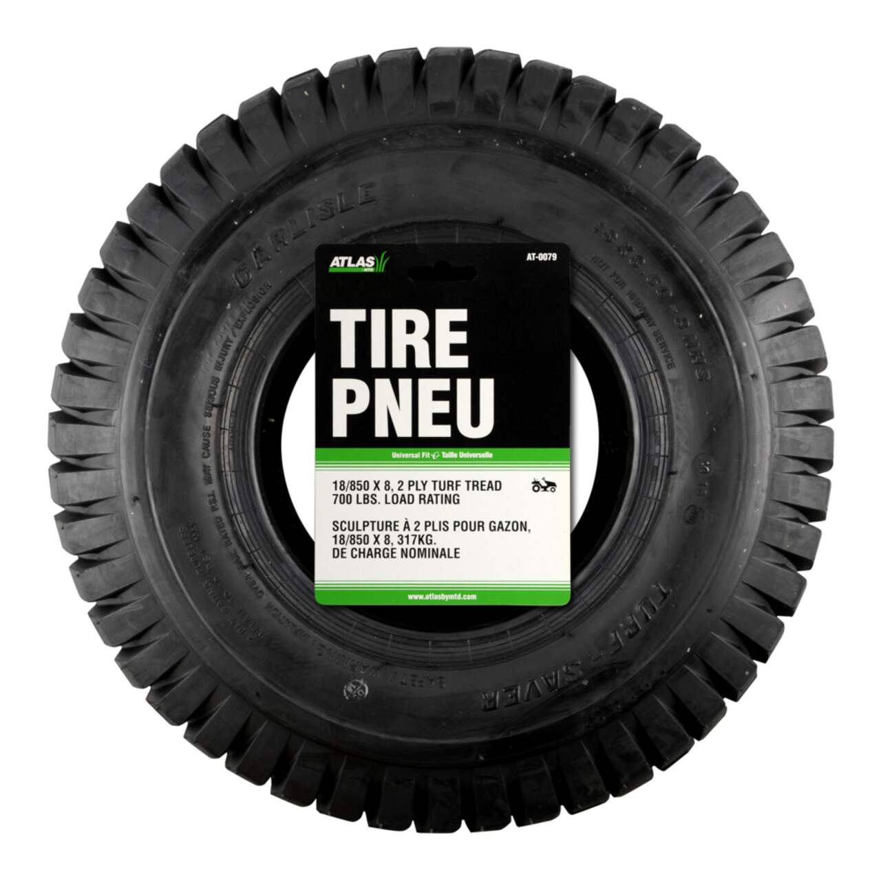 Turfsave Lawn Tractor/Riding Mower RePlacement Tire, Load rating