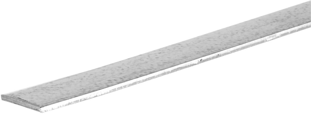 Steelworks Plated Steel Flat Bar, For Commercial/Industrial Use, 12 Gauge,  Zinc-Plated, 3/4 x 3-in