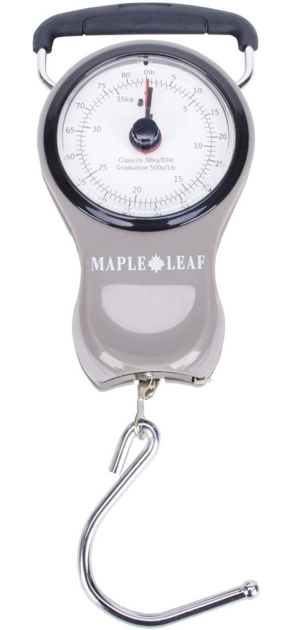 Maple Leaf Hanging Hook Travel Luggage/Suitcase Weight Scale w/ Tape  Measure