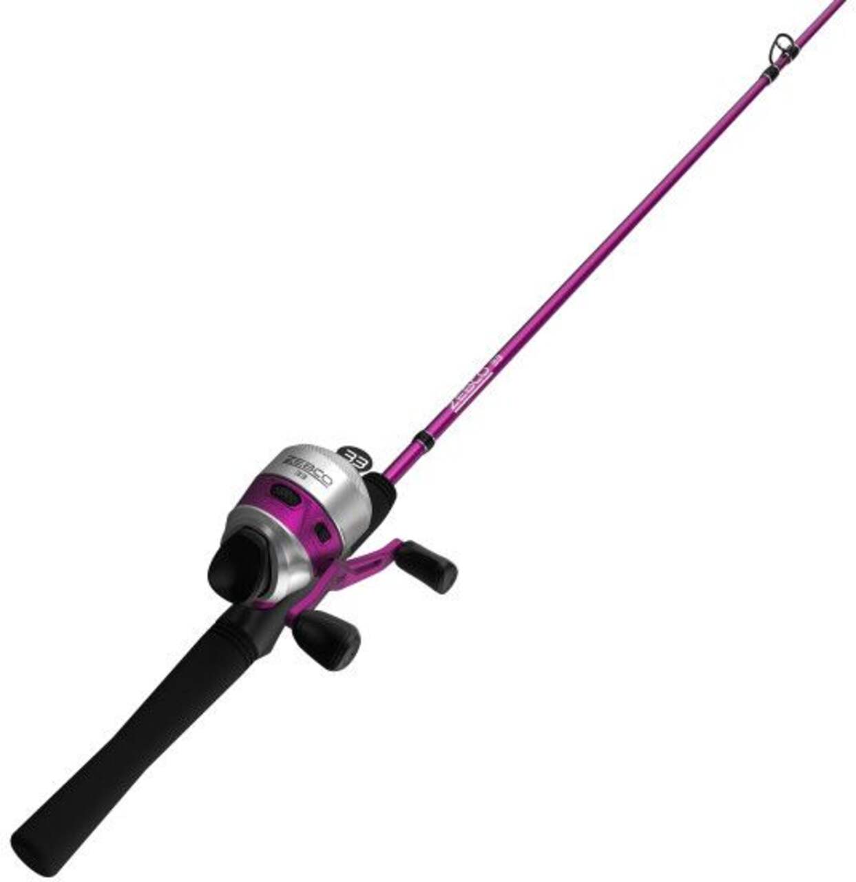 Zebco 33 Ladies Spincast Fishing Rod and Reel Combo, Medium, Pre-Spooled,  Anti-Reverse, 6-ft, 3-pc