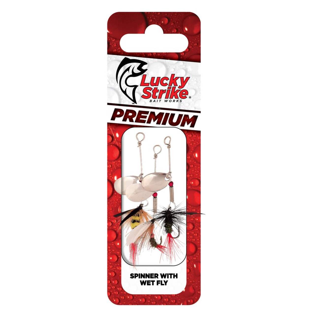 Lucky Strike Spinner with Fly, Nickel, Size #1