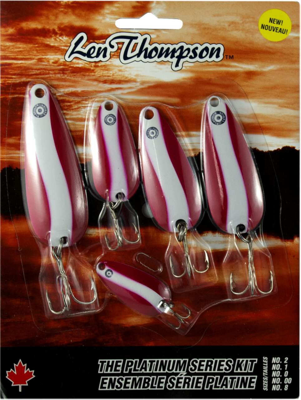 Len Thompson Platinum Series Spoon Kit, Reverse Red, 5-pk