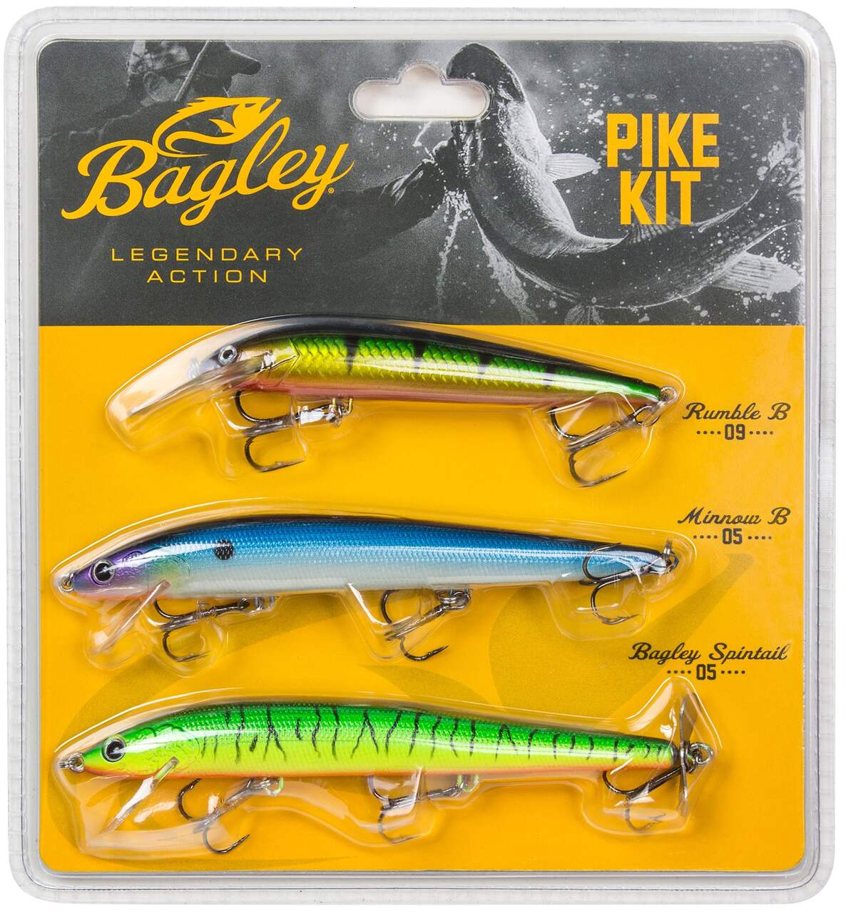 Bagley Pike Fishing Lure Kit, 3-pk