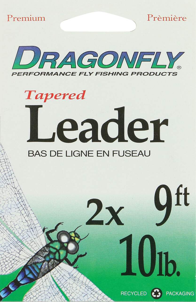 Dragonfly Fly Fishing Tapered Leader, 9-ft
