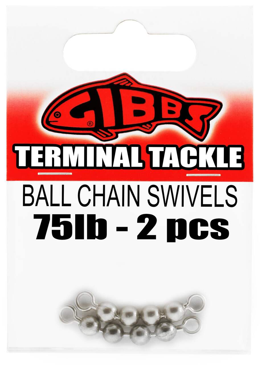 Gibbs Delta Ball Chain Swivel, 75-lb, 2-pc