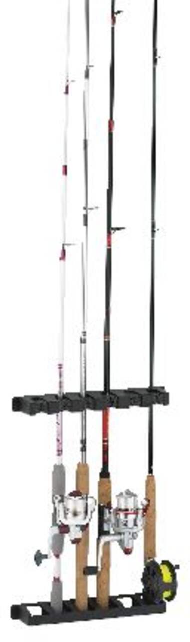 Large Capacity Fishing Rod Display Stand Portable 6 Fishing Rod