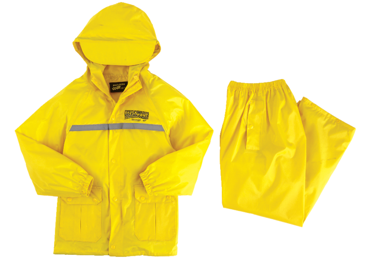 Wetskins Youth Fresh Water Waterproof 2-pc Rainsuit Incl. Jacket and Pants,  Yellow