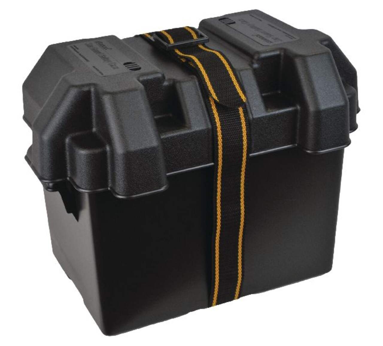 Attwood Polypropylene Vented Marine Battery Box with Strap & Mounting  Hardware, Black, Assorted Sizes