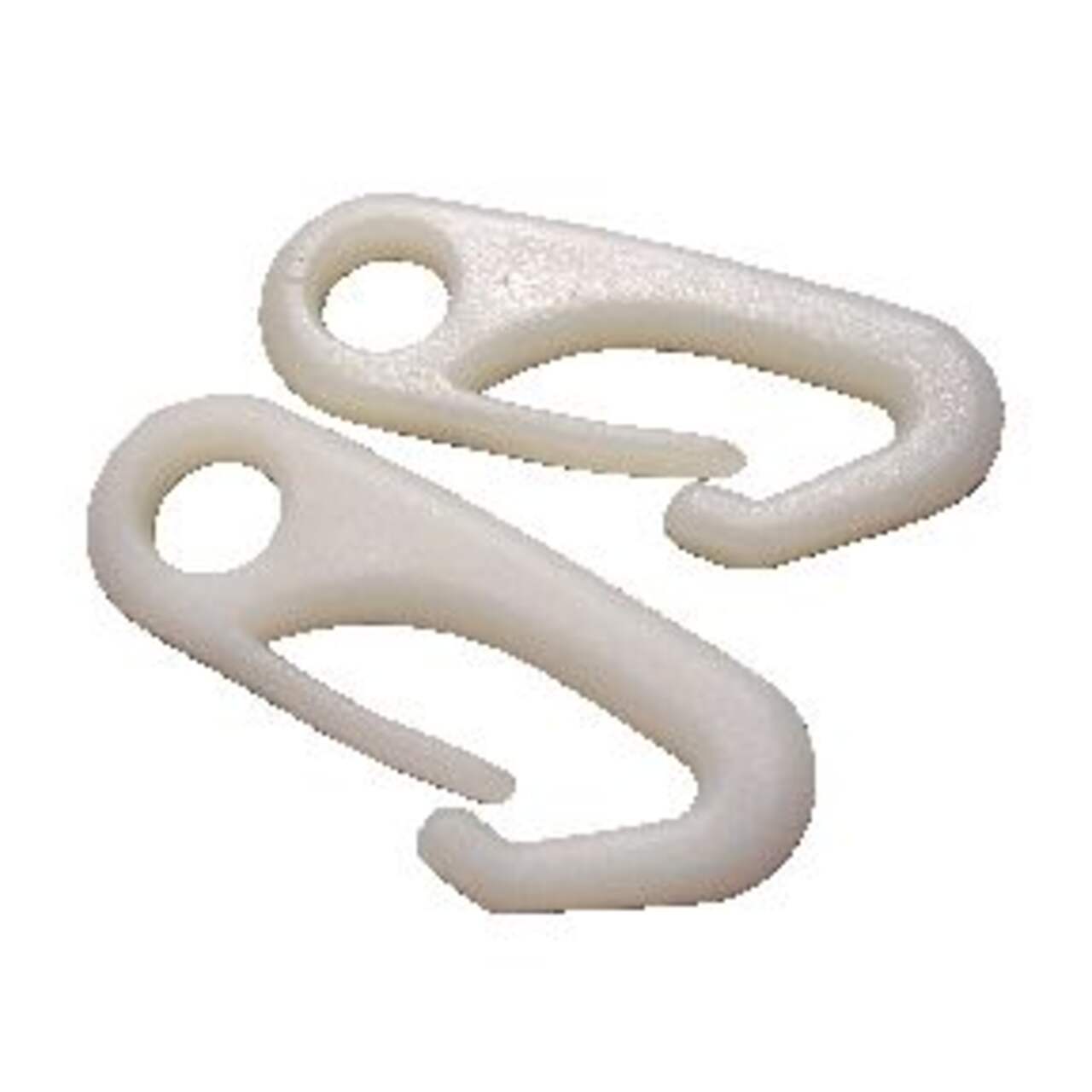 Flag Snap Hook Clips, Attach Flag Grommets to Halyard Rope, 2-pk, White