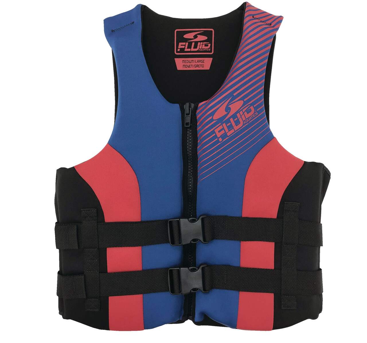 Fluid Evoprene PFD/Life Jacket, Navy/Red, Assorted Sizes