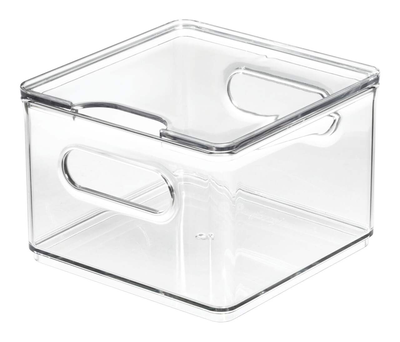 The Home Edit x iDESIGN Clear Plastic Small Stacking Fridge Bin Storage  Organizer with Lid