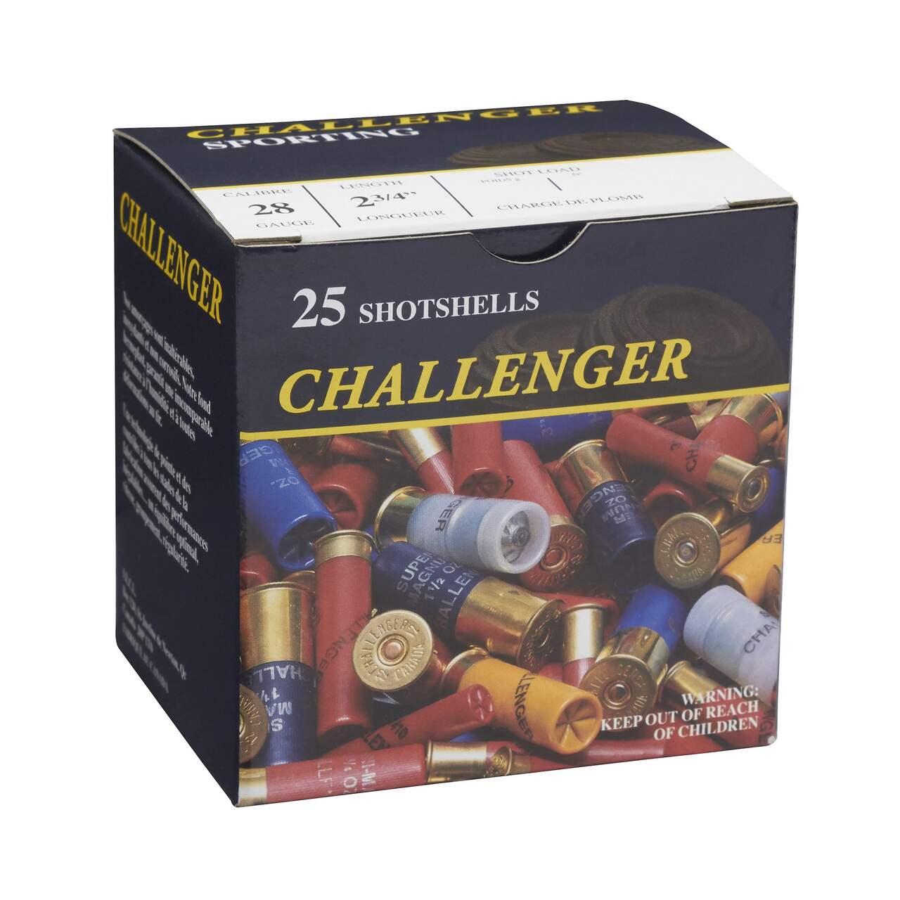Challenger High Brass 28-Gauge #4 Shotshell Ammunition, 3/4-oz