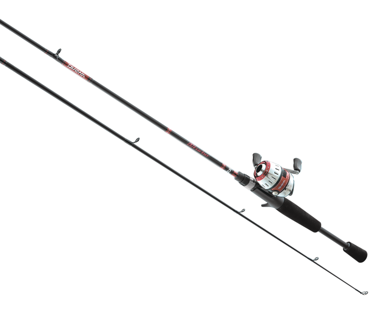 Daiwa D-Turbo DTE100 Spincast Fishing Rod and Reel Combo, Medium, Right  Hand, 6-ft