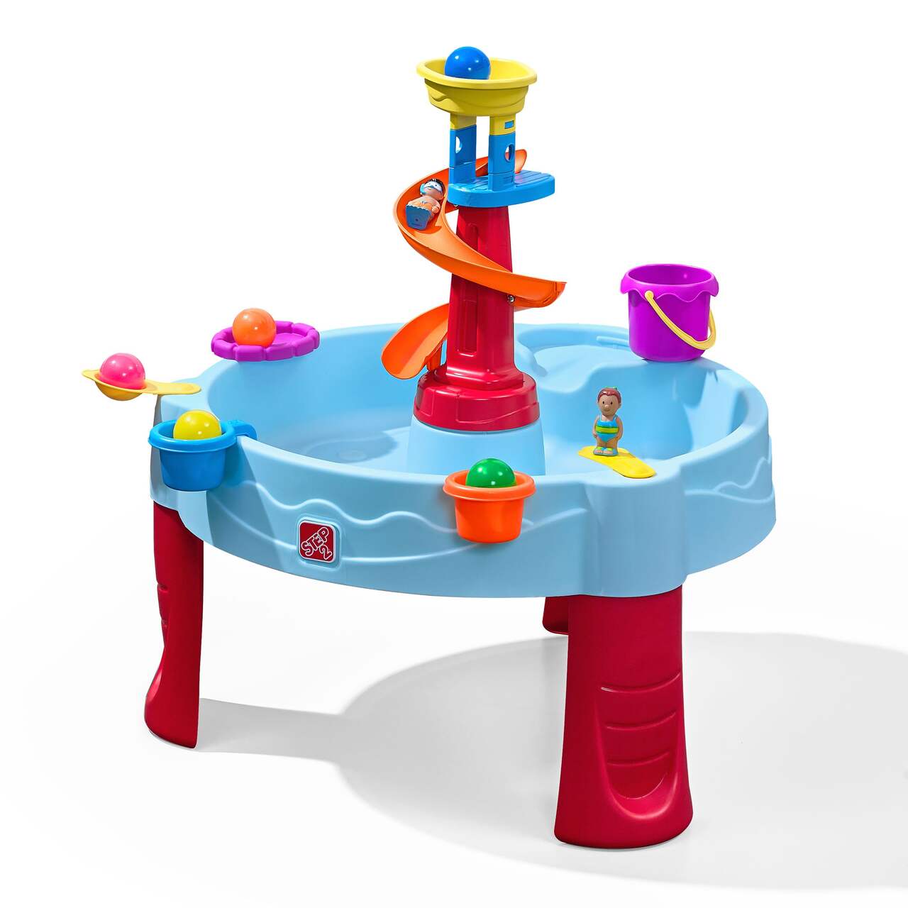 Step2 Outdoor Portable Spiral Slide Water Table, Kids Ages 2+