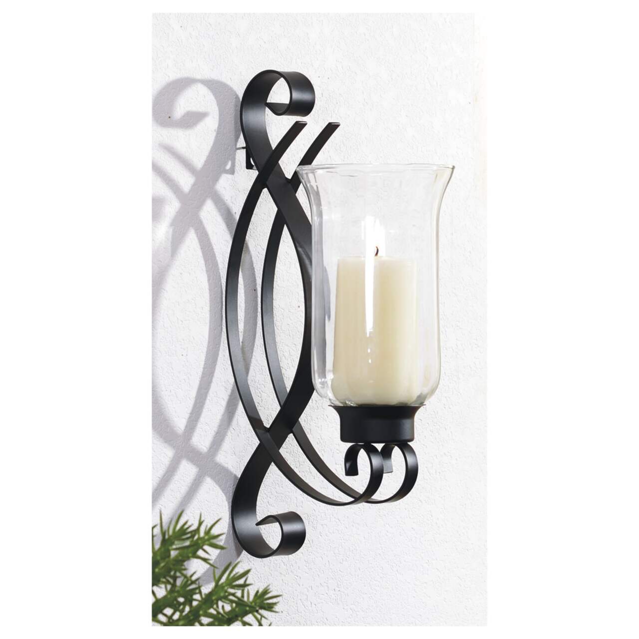 Northwood Collections Swirl Sconce Candle Holder, 4.5-in x 14-in