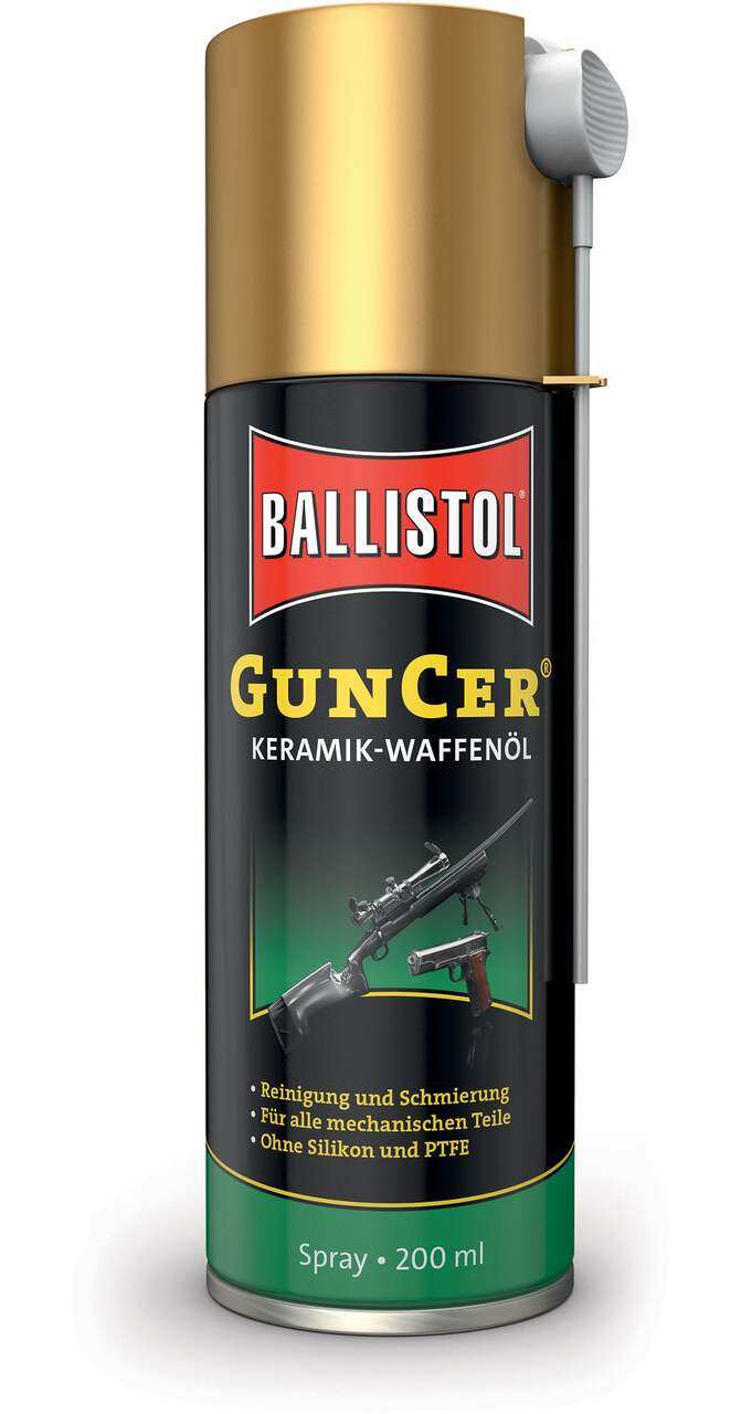 Ballistol GunCer Ceramic Hunting Gun Oil Spray, 200-mL